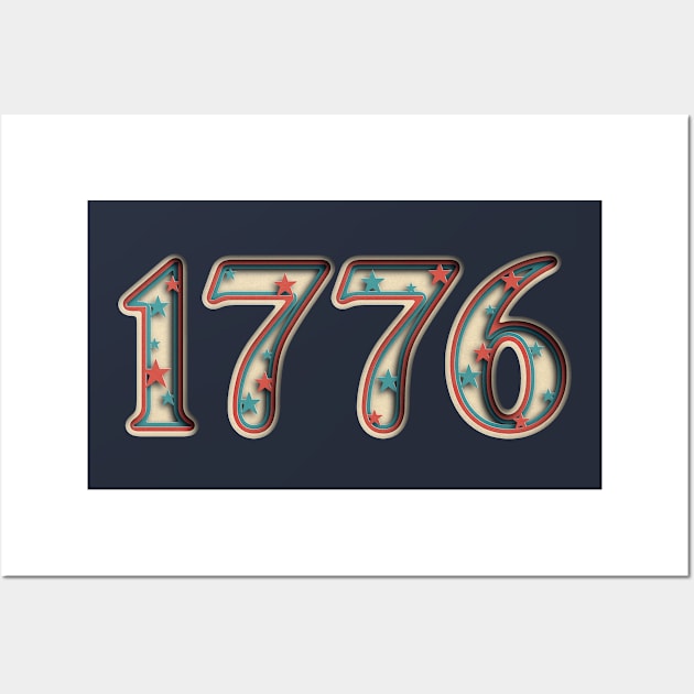 1776 Papercraft Wall Art by Zachterrelldraws